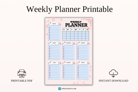 Download Modern Weekly Planner Printable PDF - Premium Resources
