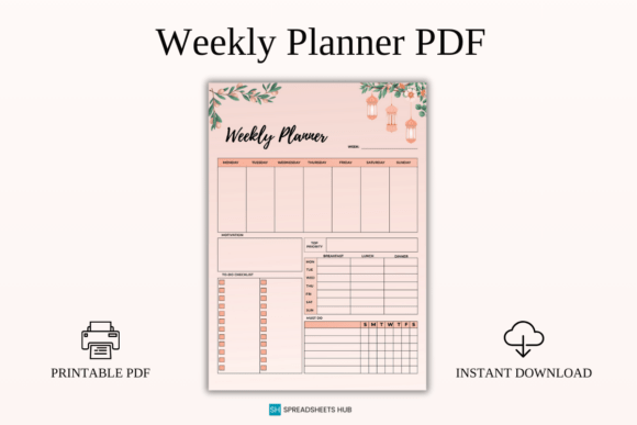 Download Colorful Weekly Planner Printable PDF - Premium Resources
