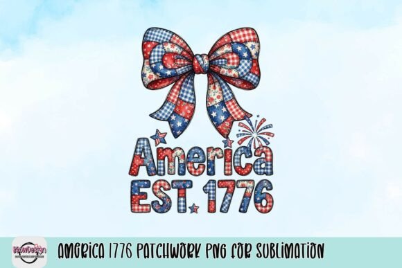 Download America 1776 Patchwork PNG for Sublimation - Premium Bundle