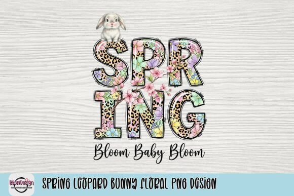 Download Spring Leopard Bunny Floral PNG Design - Premium Bundle