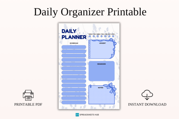 Download Daily Organizer PDF Printable - Premium Resources